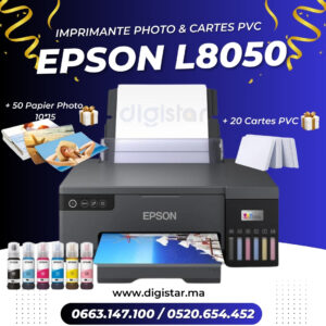 Epson EcoTank L8050 Imprimante Photo et cartes PVC