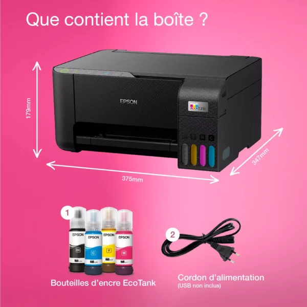 Epson EcoTank L3250 Imprimante multifonction à réservoirs rechargeables