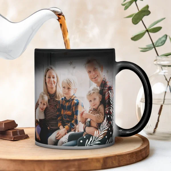 Mug magique noir Sublimation Transfert Thermique