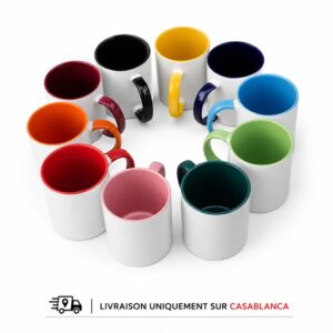 Mug sublimation intérieur coloré anse normal 330ml
