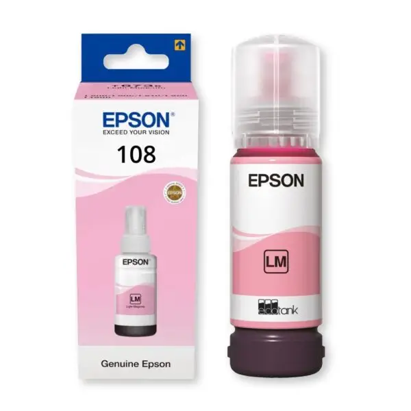 Epson 108 Magenta Light Bouteille d'encre d'origine (C13T09C64A)