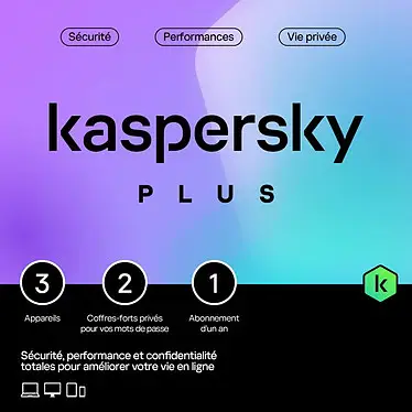 Kaspersky Plus - 3 Postes / 1 an (KL10428BCFS-SLIMMAG)