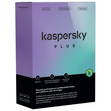 Kaspersky Plus - 5 Postes / 1 an (KL10428BEFS-SLIMMAG)
