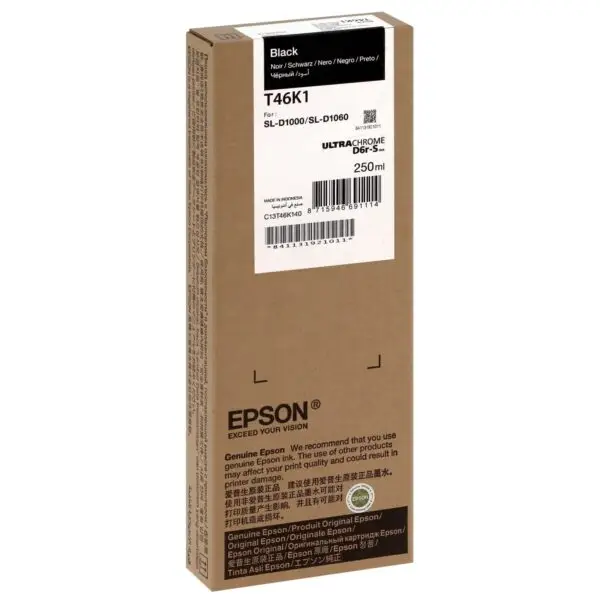 Epson T46K1 Poche d'encre Noire 250 ml pour SL-D1000/1000A