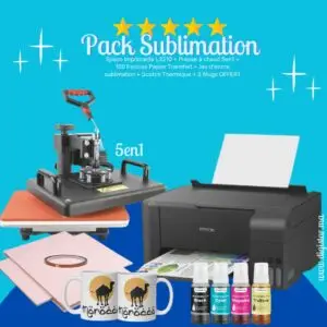 Pack Sublimation 5en1 (38x30cm) Epson L3211 A4