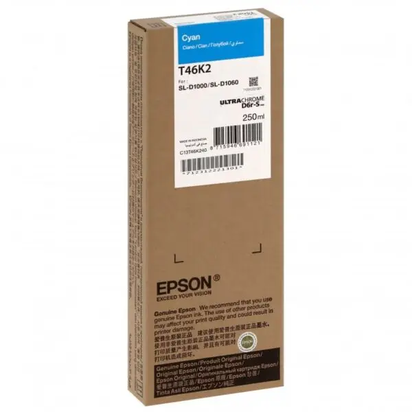 Epson T46K2 Poche d'encre Cyan 250 ml pour SL-D1000/1000A