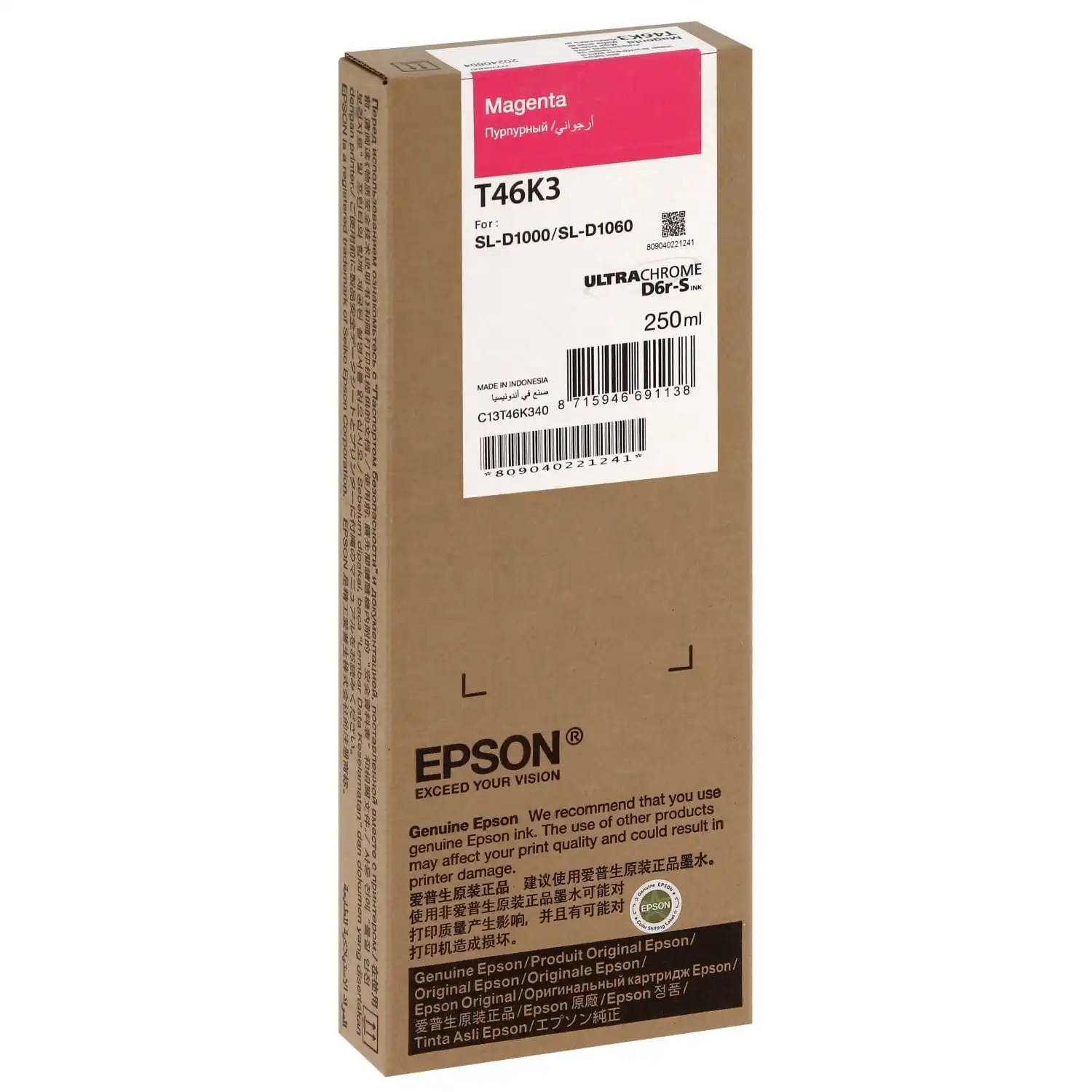 Epson T46K3 Poche d'encre Magenta 250 ml pour SL-D1000/1000A