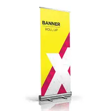 Structure banner (X-Banner) en forme de X format 80 x 180 cm