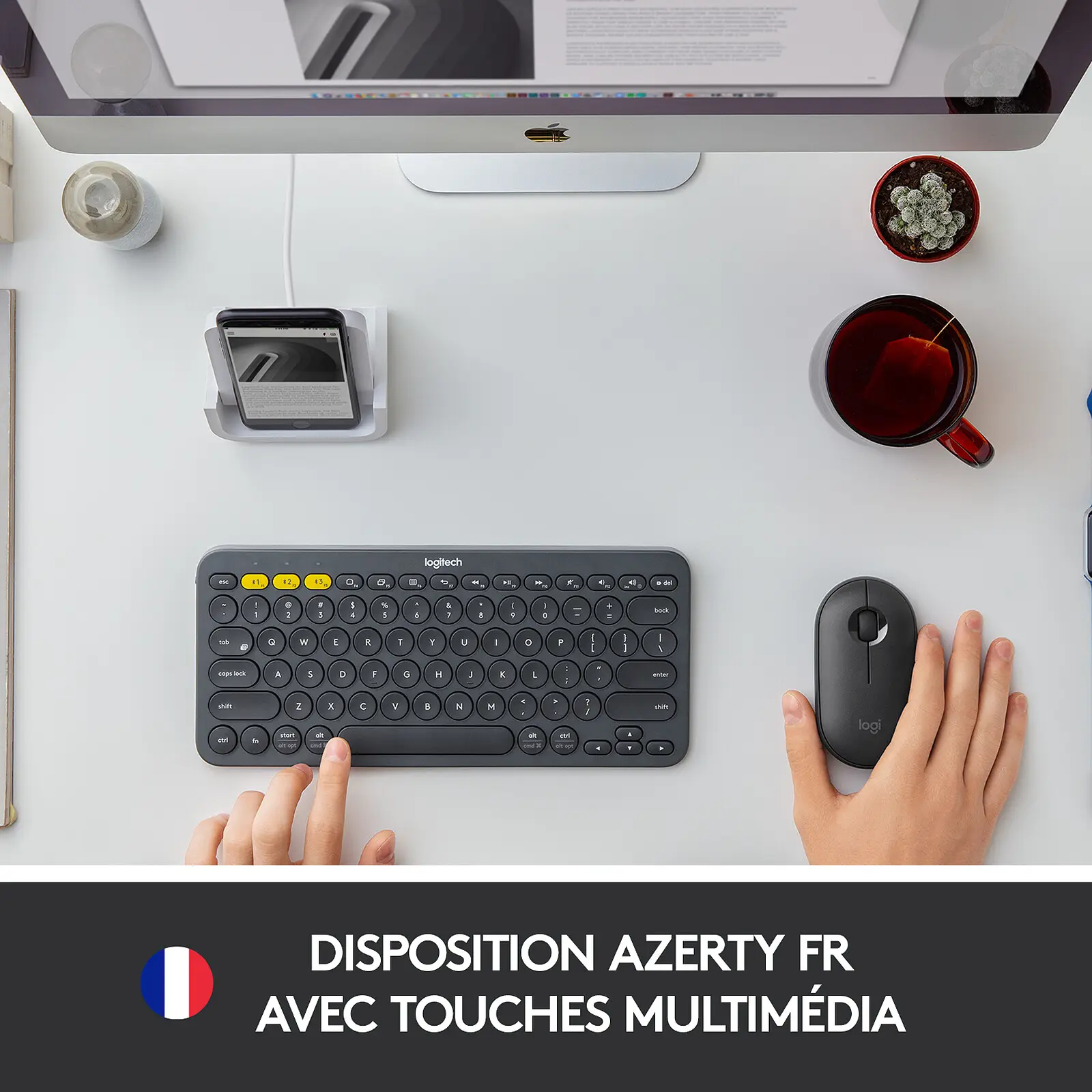 Clavier Bluetooth Multidispositif LOGITECH K380 Français