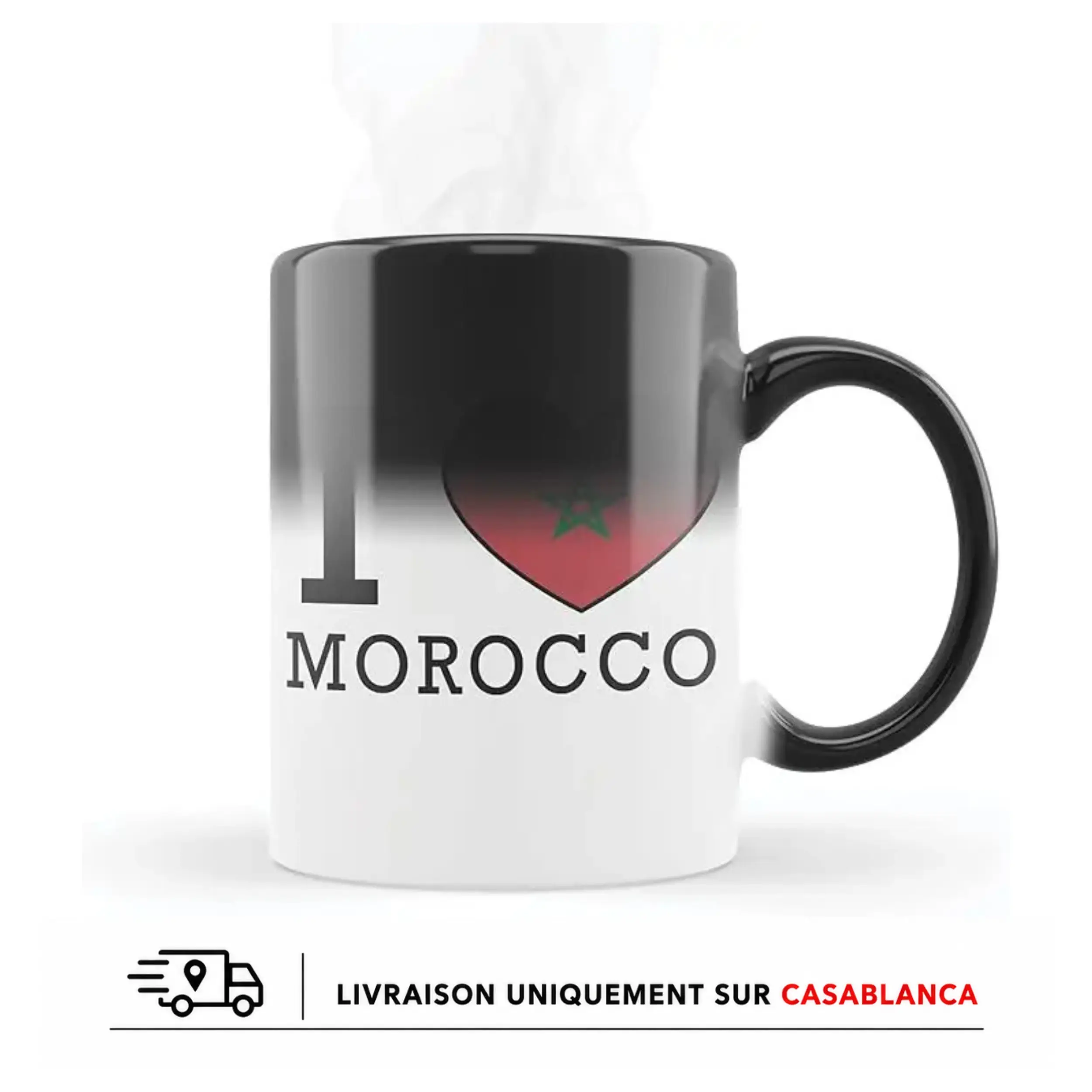 Mug magique noir Sublimation Transfert Thermique