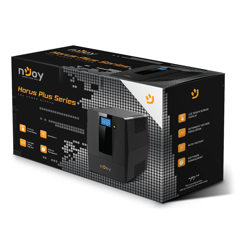Onduleur Line-interactive nJoy Horus Plus 800 - 480 W / 800 VA - 2 prises FR
