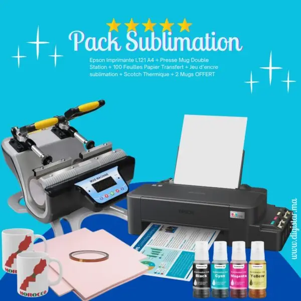 Pack Sublimation Presse mugs double station Epson L121