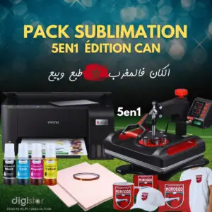 Pack Sublimation 5en1 FreeSub P8001 Epson L3210