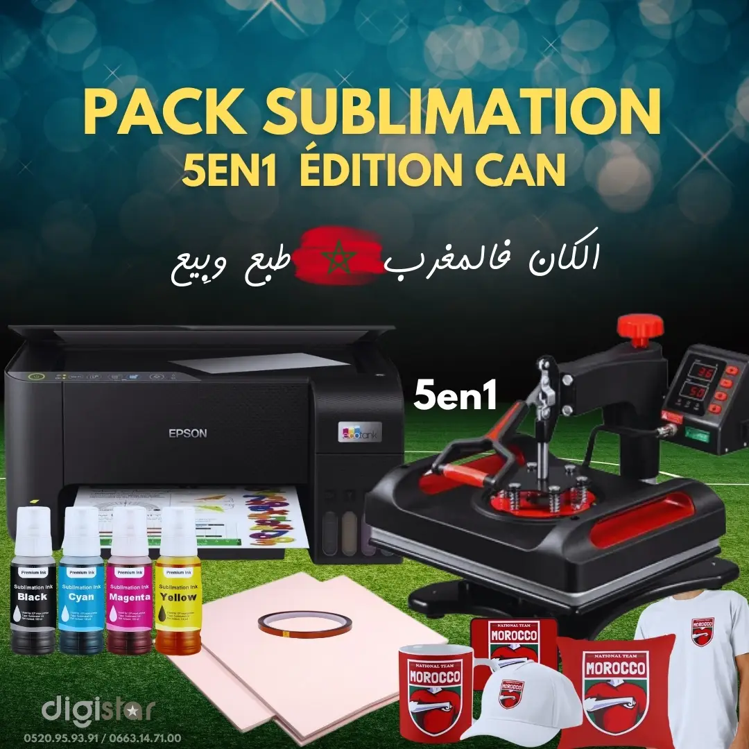 Pack Sublimation 5en1 FreeSub P8001 Epson L3210