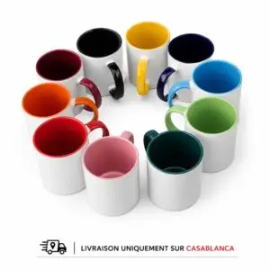 Mug sublimation intérieur coloré anse normal 330ml