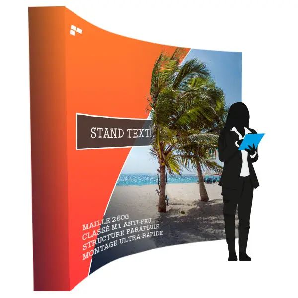 Stand Parapluie Courbe 3×3 avec Fixation Magnétique
