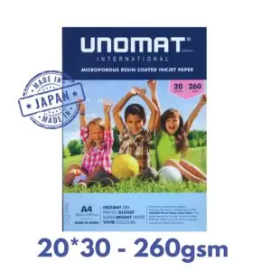 Unomat Papier Photo 20×30 A4 Glossy Jet d’encre