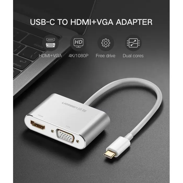 Adaptateur Ugreen convertisseur vidéo USB Type C - HDMI VGA 30843 – Image 5