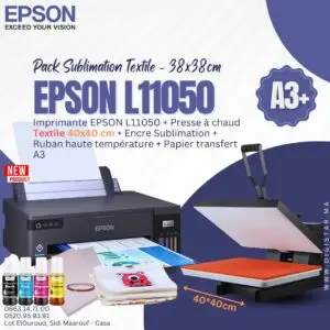Pack Sublimation 40x40 pour textile avec imprimante Epson L11050 A3