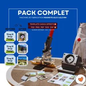 Pack Machine de Fabrication Magnets Image 63,5 x 63,5 mm