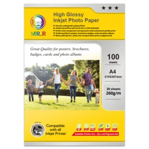Papier Photo MR.R Silky A4 – 260g/m² – 20 Feuilles | Inkjet Haute Qualité