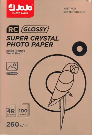 Papier Photo JoJo RC Glossy 260g/m² – 100 Feuilles | Haute Qualité