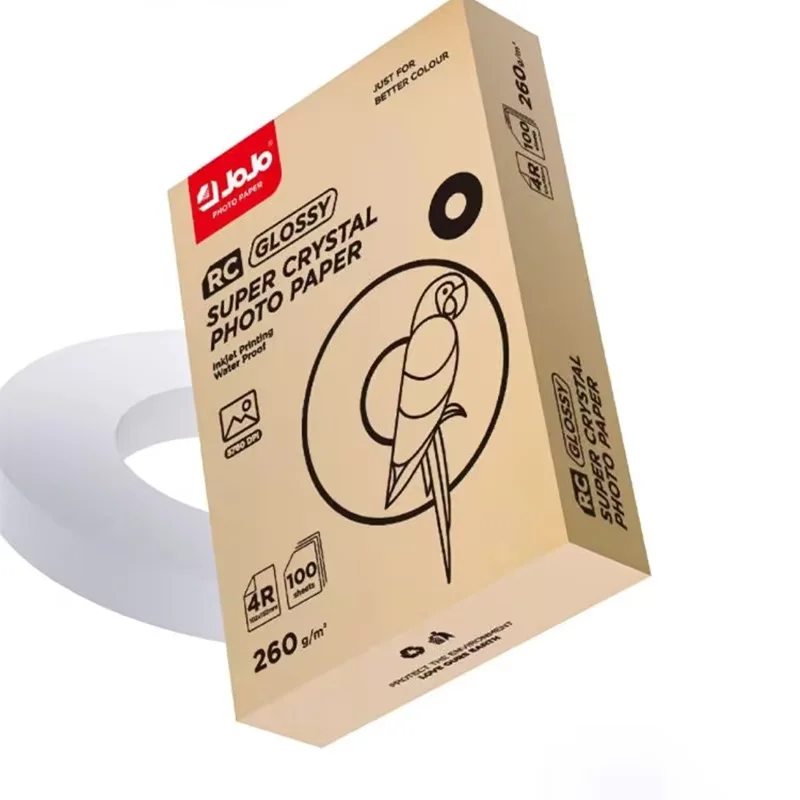 Papier Photo JoJo RC Glossy 260g/m² – 100 Feuilles | Haute Qualité
