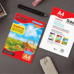 Jojo A4 135g – Papier Photo Adhesif Glossy Waterproof 50 Feuilles