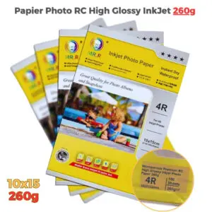 Papier Photo Inkjet MR.R Glossy 260g/m² – 10x15 cm 4R – 100 Sheets