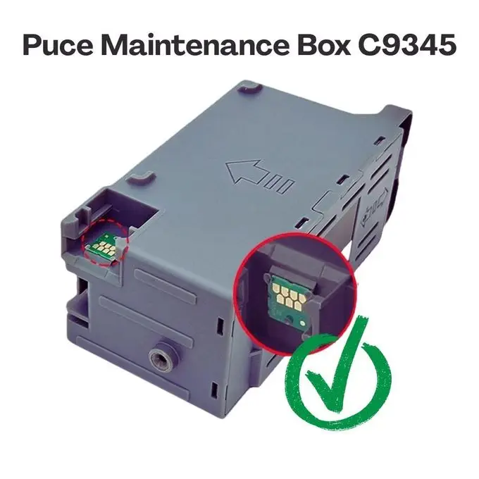 Puce Chip C9345 maintenance box Epson L18050 L8050 L8100 L8160 SC-D500 L15150