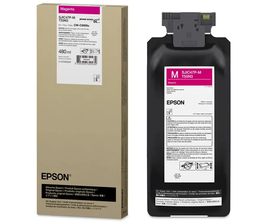 Cartouche d'encre Magenta Epson ColorWorks C8000 - C13T55P340