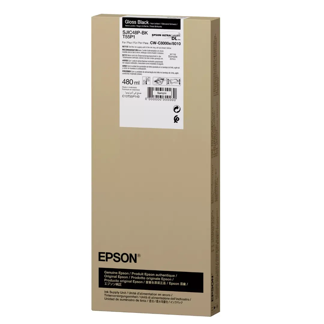 Cartouche d’encre Gloss Black Epson ColorWorks C8000 – C13T55P140