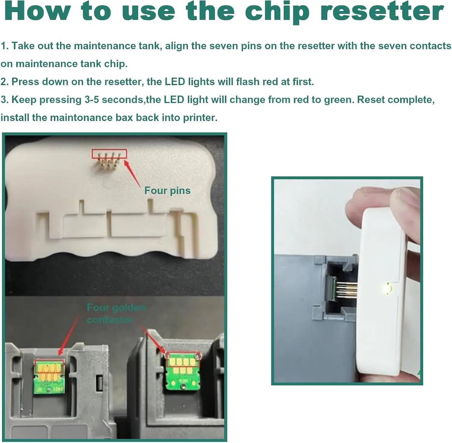 Réinitialiseur puce T04D1 C13T04D100 Chip resetter maintenance box EcoTank – Image 2