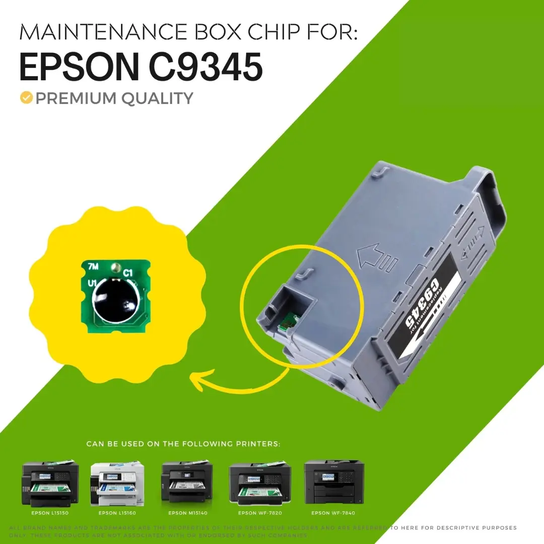 Puce Chip C9345 maintenance box Epson L18050 L8050 L8100 L8160 SC-D500 L15150 – Image 4