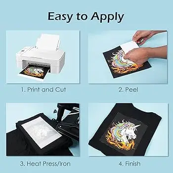 Papier Transfert Dark Sublimation A4 JOJO pour Textiles Foncés