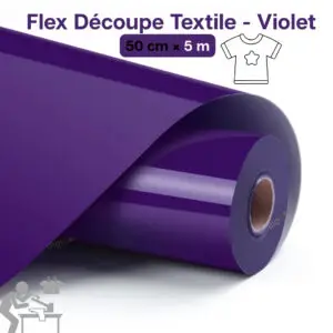Flex de Découpe Textile Violet 50cm x 5m pour Transfert à Chaud