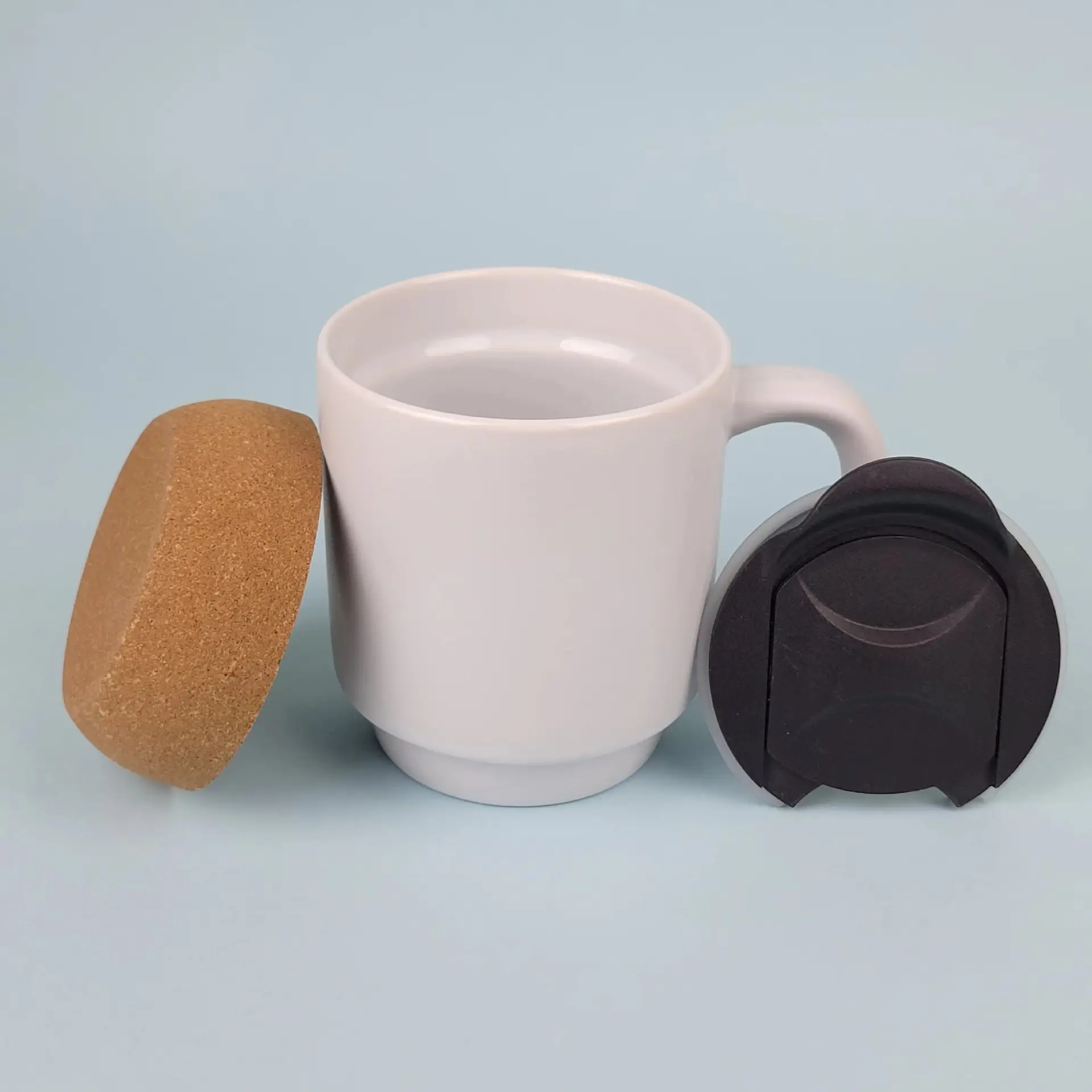 Mug Sublimation avec Fond en Liège et Couvercle – Image 3