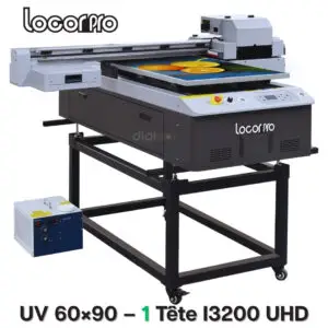 Imprimante UV à Plat LocorPro 60×90 cm – 1 Tête I3200 UHD