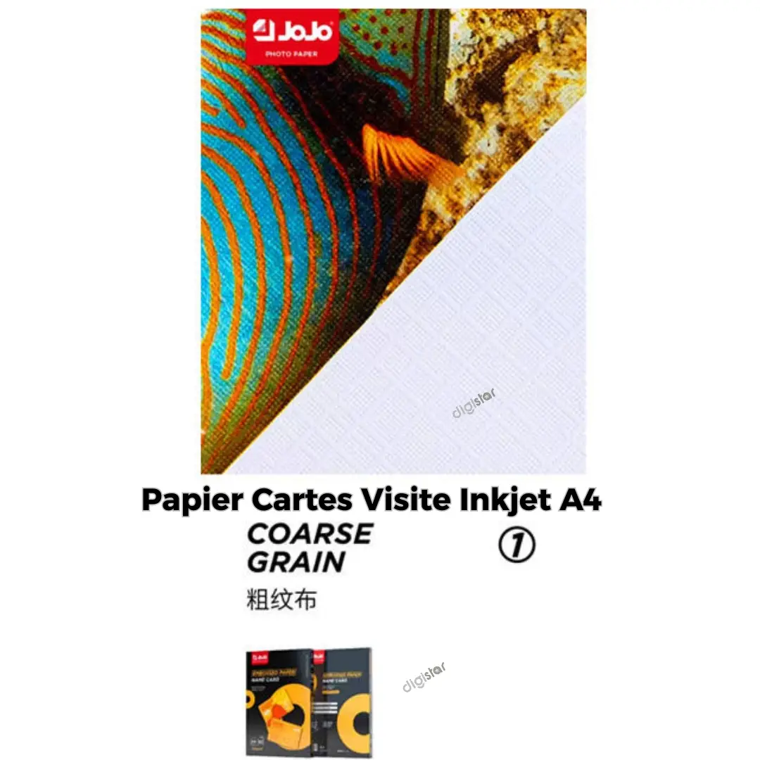 JOJO Papier Cartes Visite A4 300g Embossé Inkjet – Image 3
