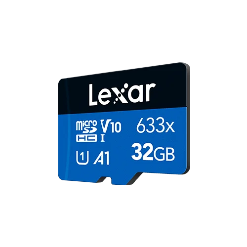Carte microSD Lexar High-Performance 633x BLUE 32Go UHS-I 100MB/s