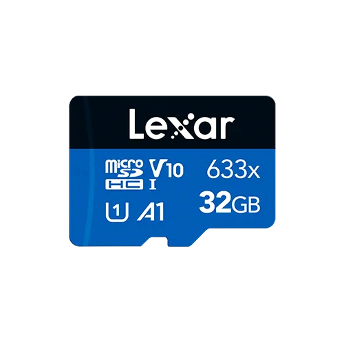 Carte microSD Lexar High-Performance 633x BLUE 32Go UHS-I 100MB/s
