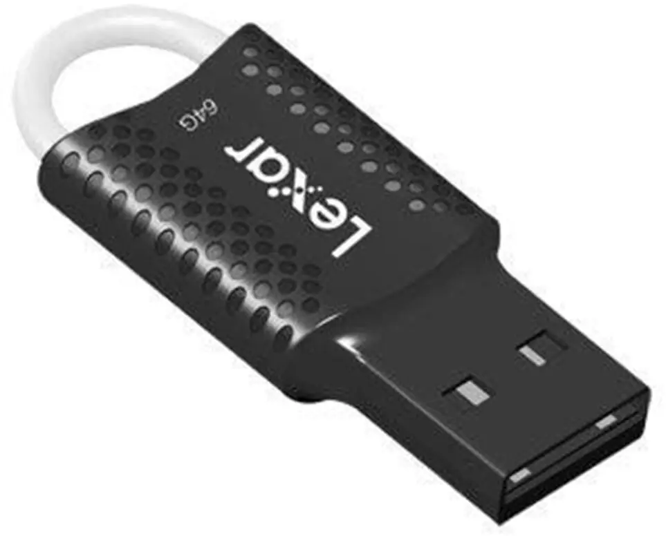 Clé USB Lexar JumpDrive V40 64Go USB 2.0 Noir – LJDV40-64GAB