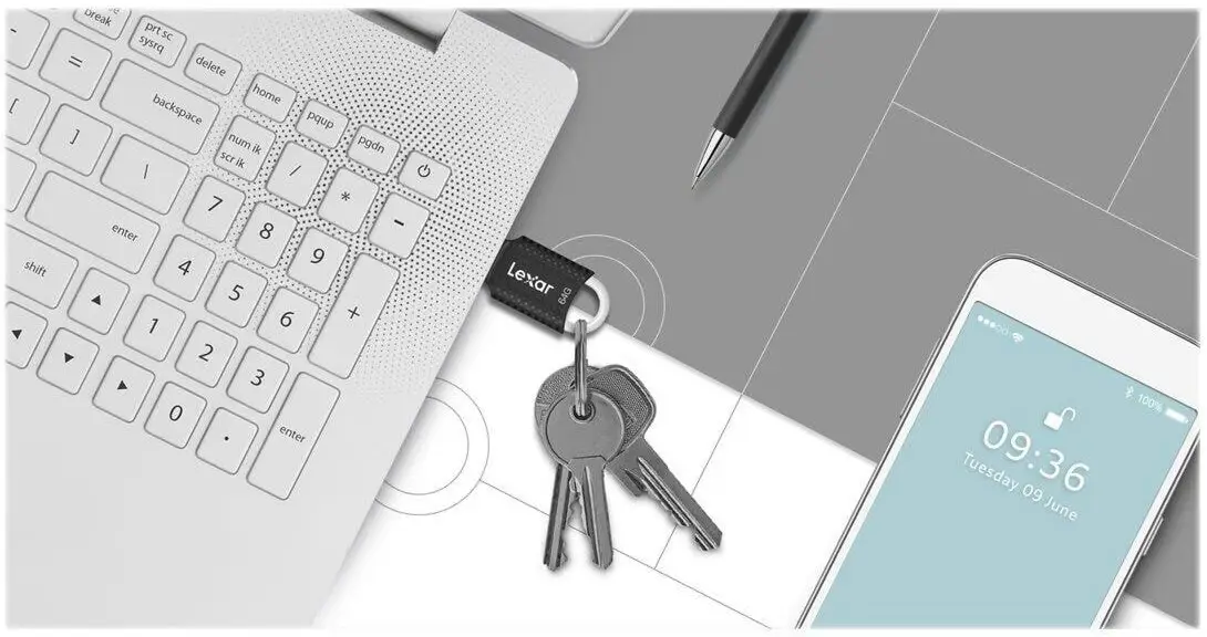 Clé USB Lexar JumpDrive V40 64Go USB 2.0 Noir – LJDV40-64GAB