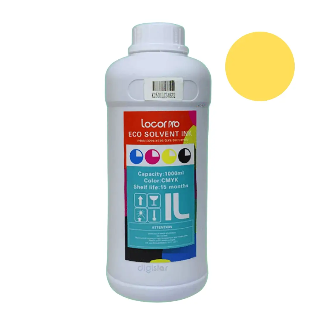 Encre Eco Solvant LOCOR PRO 1L Yellow pour Traceur Grand Format