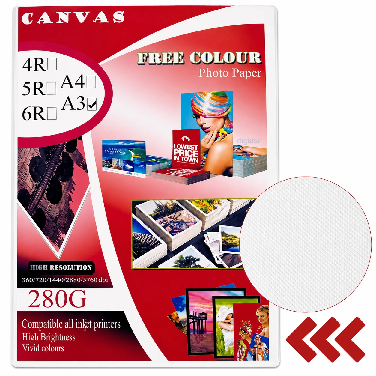Papier Photo Canvas FreeColor A3 280g