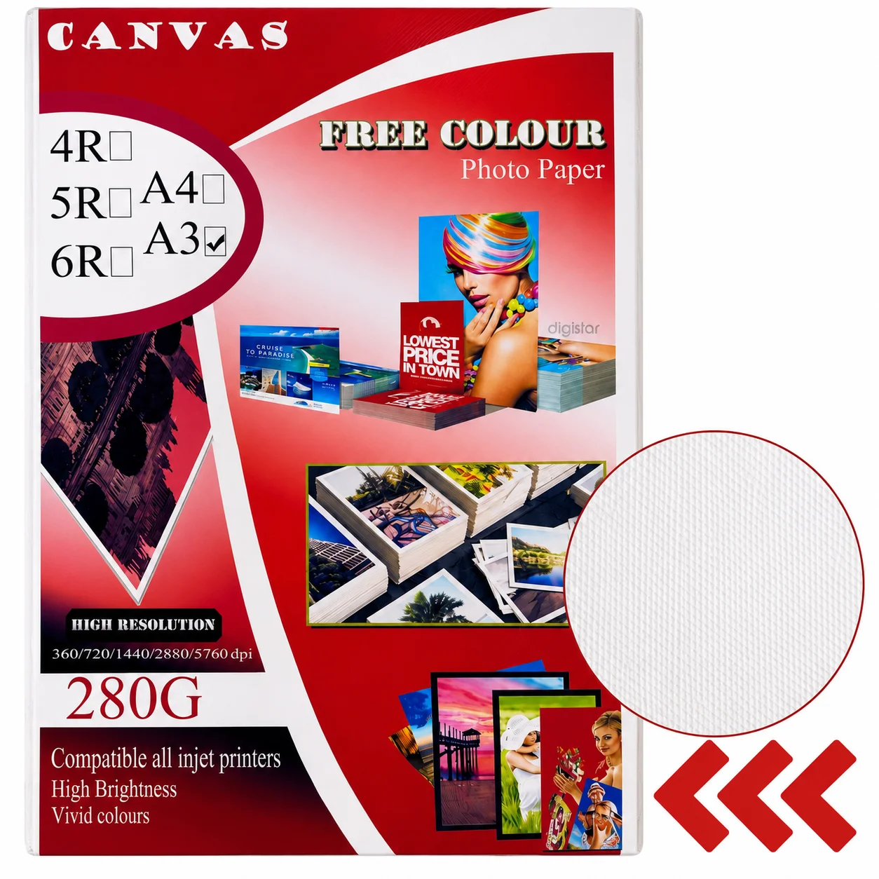 Papier Photo Canvas FreeColor A3 280g