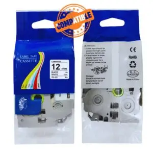 Ruban Compatible Brother TZe-231 Noir sur Blanc 12mm x 8m