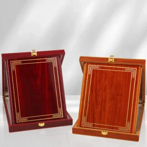 Trophée Pliable en Bois avec Plaque Aluminium Personnalisable
