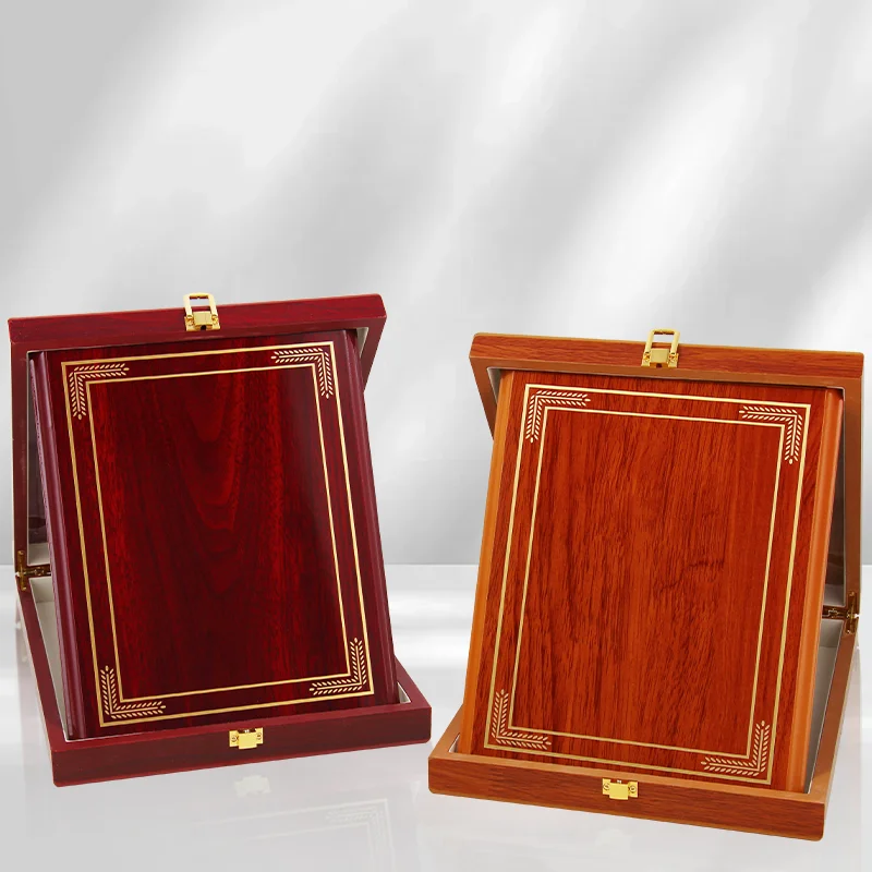 Trophée Pliable en Bois avec Plaque Aluminium Personnalisable