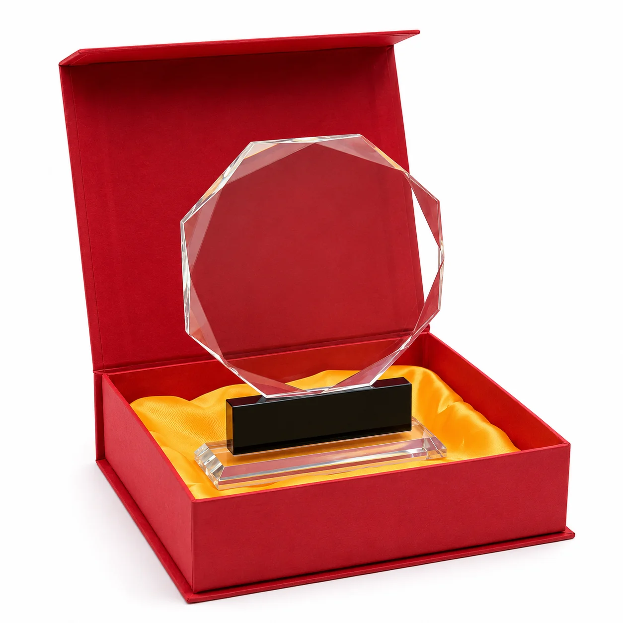 Trophée en Cristal Personnalisable par Gravure Laser avec Coffret de Présentation